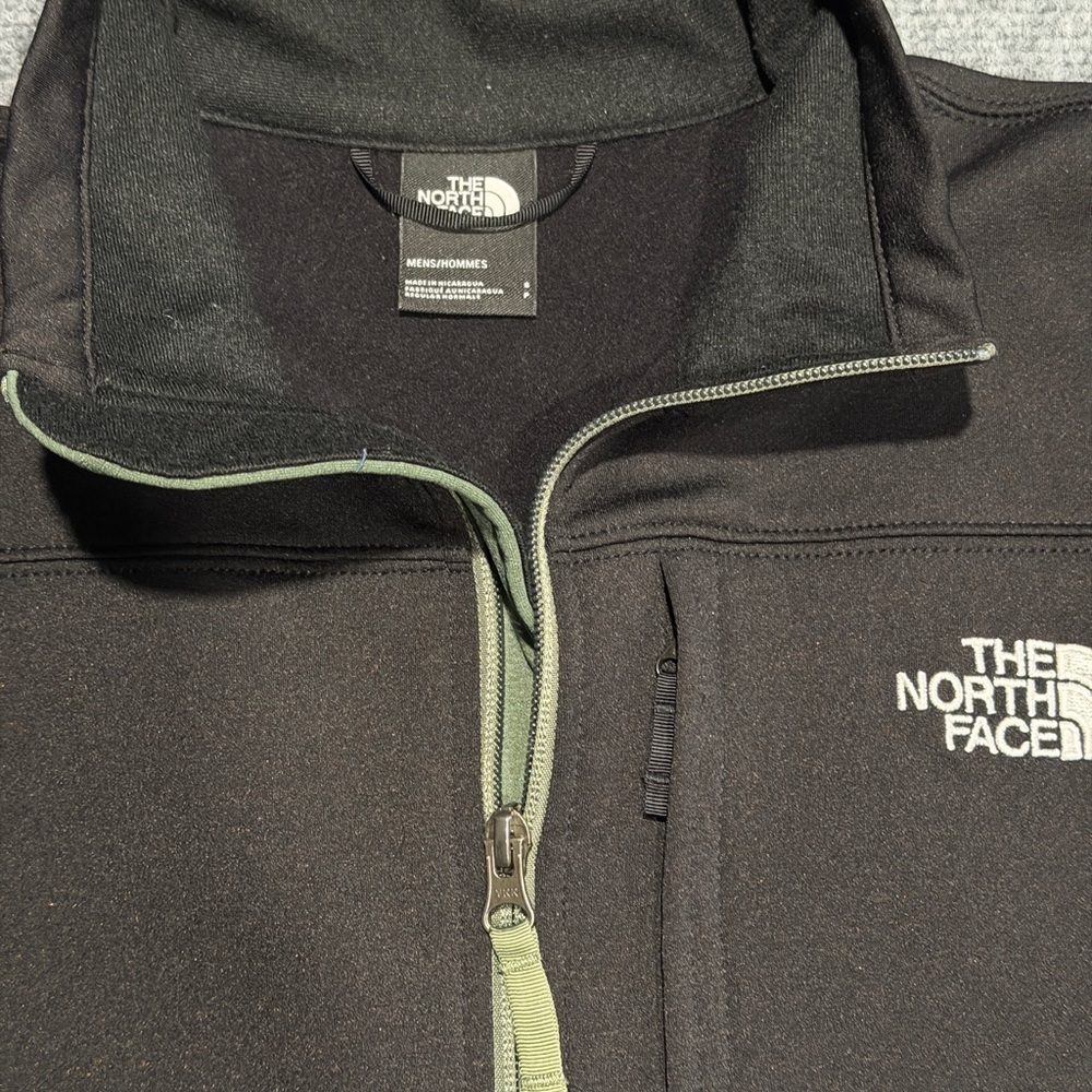 THE NORTH FACE Full Zip Fleece Jacket (Green/Black Colorblock, Size S) - Picture 2 of 5